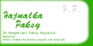 hajnalka paksy business card